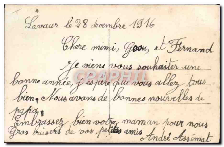 CPA Fantaisie Enfant — Rückseite