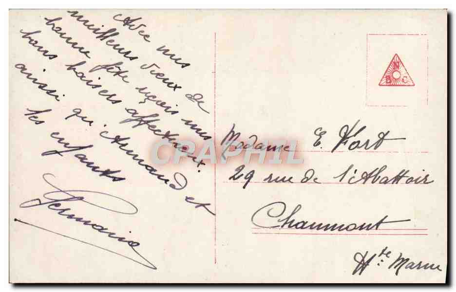 CPA Fantaisie Femme  — Rückseite