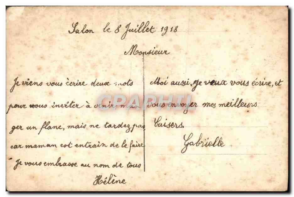 CPA Fantaisie Enfants — Rückseite