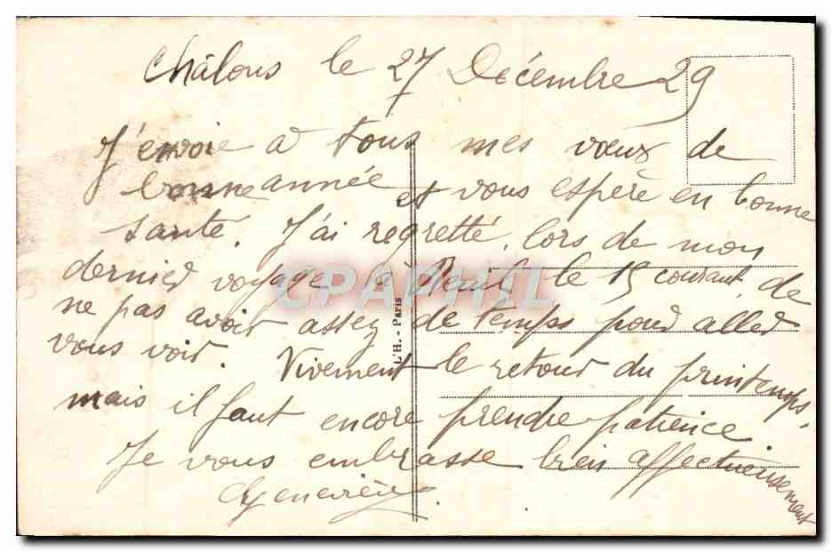 CPA Fantaisie Bonen annee — Rückseite