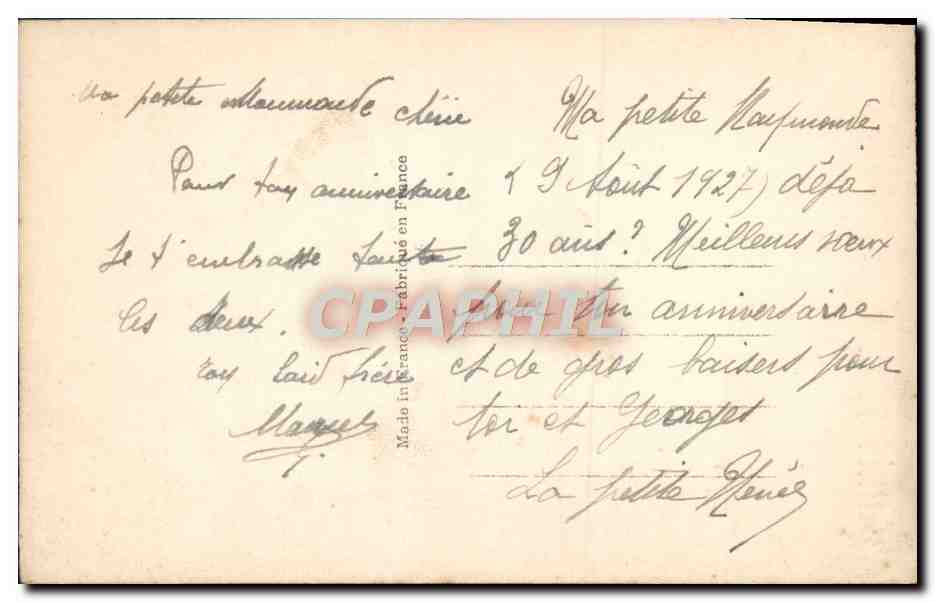 CPA Fantaisie Enfant — Rückseite