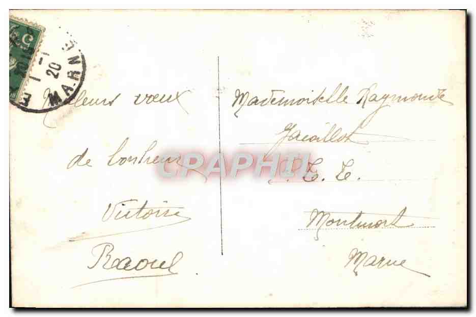 CPA Fantaisie Femme Bonne annee — Rückseite