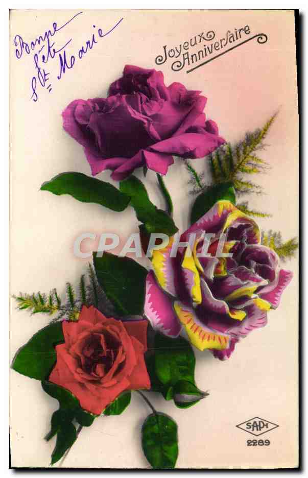 CPA Fantaisie Fleurs