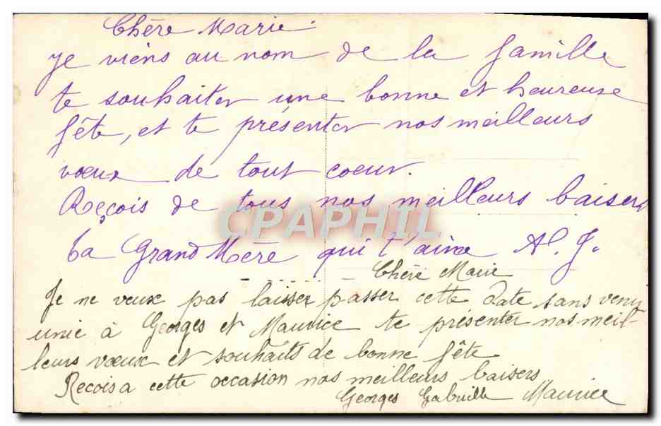 CPA Fantaisie Fleurs — Verso
