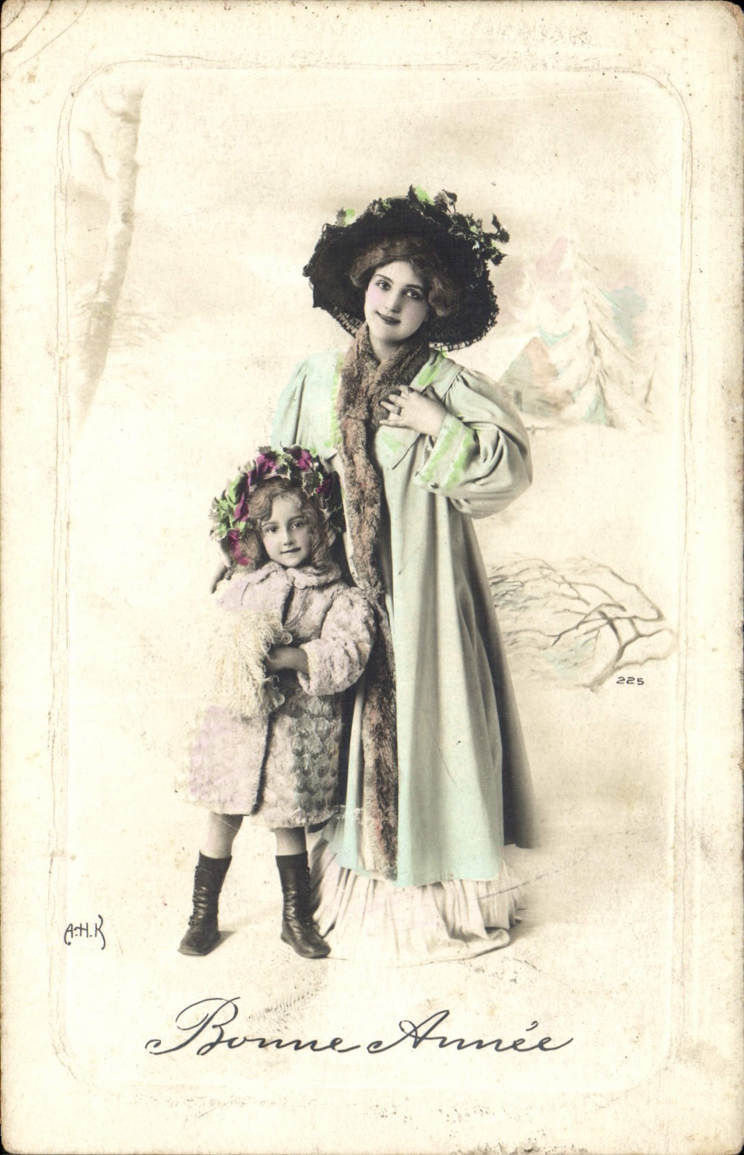 CPA Fantaisie Femme Enfant