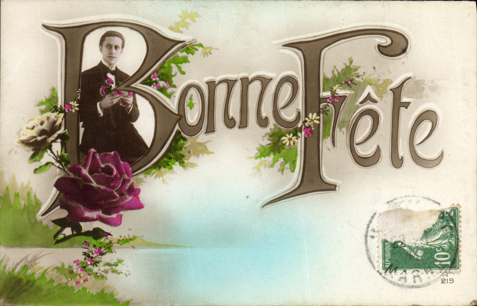 CPA Fantaisie Homme Bonne fete