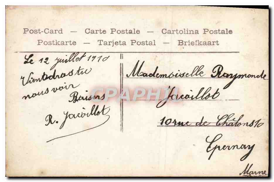 CPA Fantaisie Femme  — Rückseite