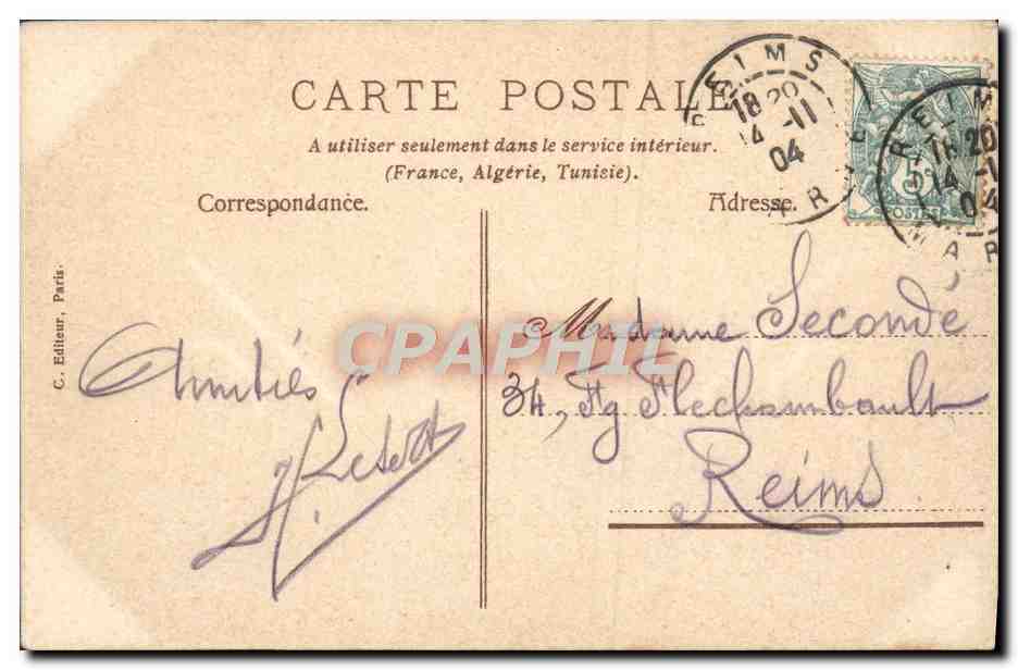CPA Fantaisie Paysans Glaneuses — Verso