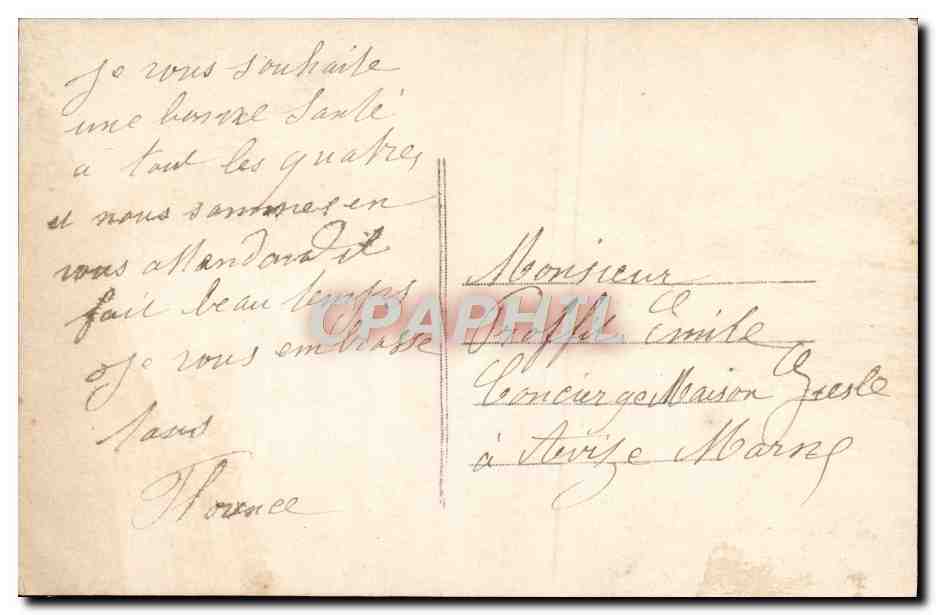 CPA Fantaisie Fleurs Fer a cheval — Verso