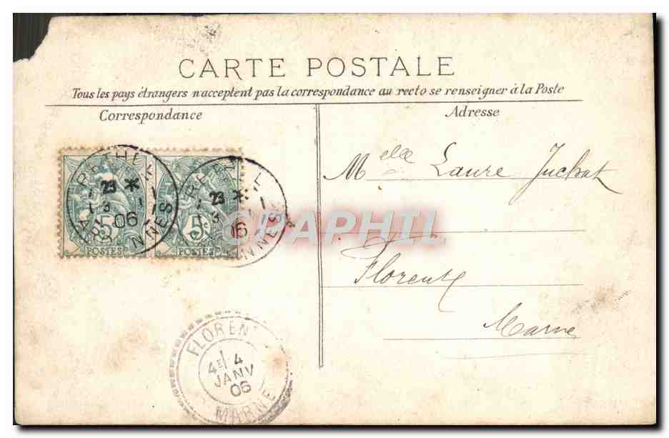 CPA Fantaisie Femme  — Rückseite