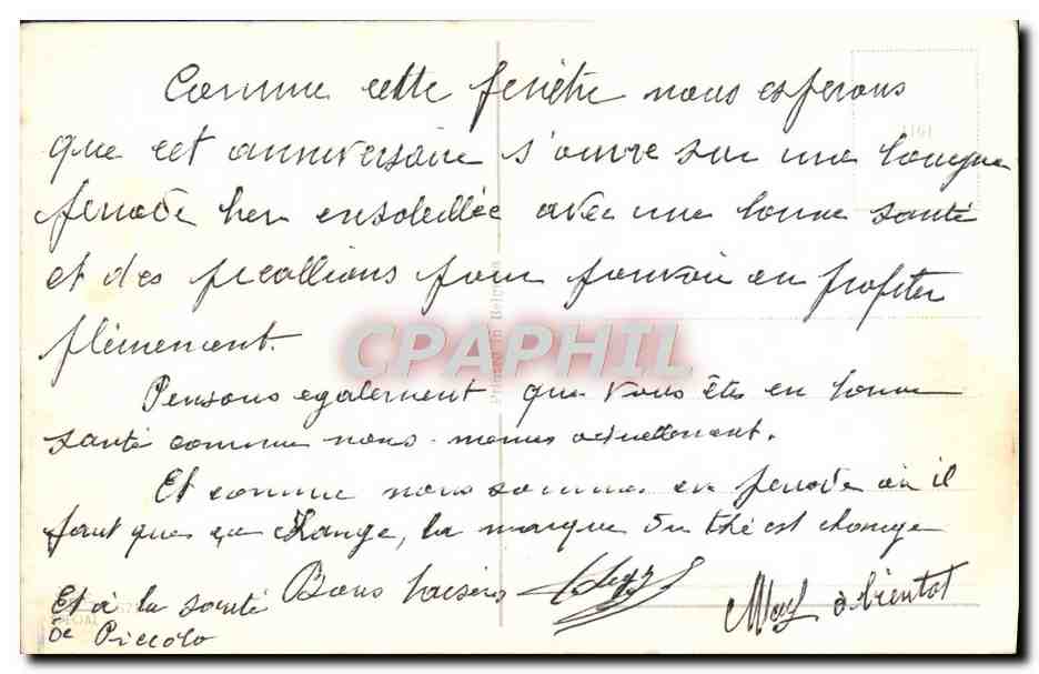 CPA Fantaisie Fleurs Anniversaire — Rückseite