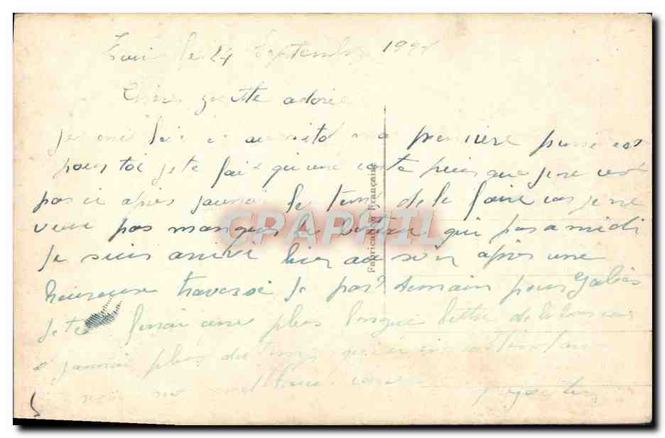 CPA Fantaisie Femme Extase Trefle Fer a cheval — Rückseite