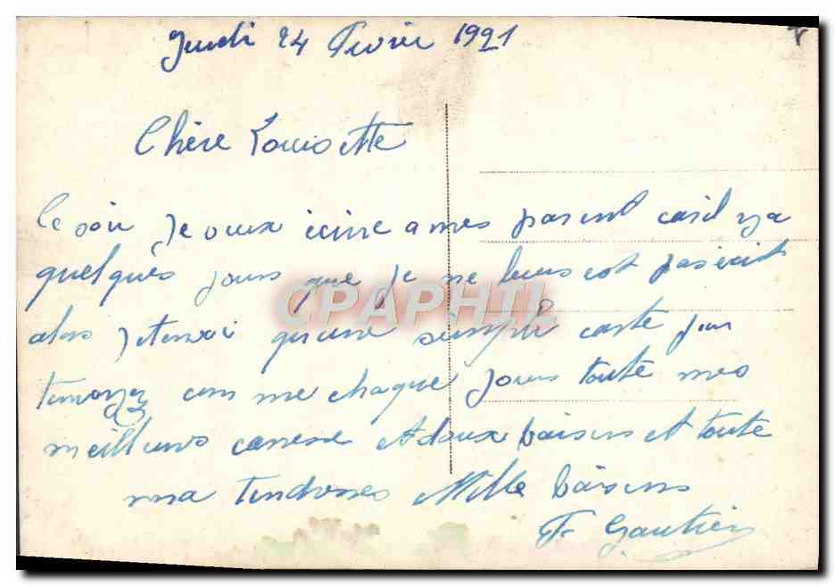 CPA Fantaisie Femme  — Verso