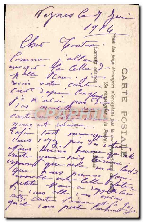CPA Fantaisie Enfant Oiseau — Rückseite