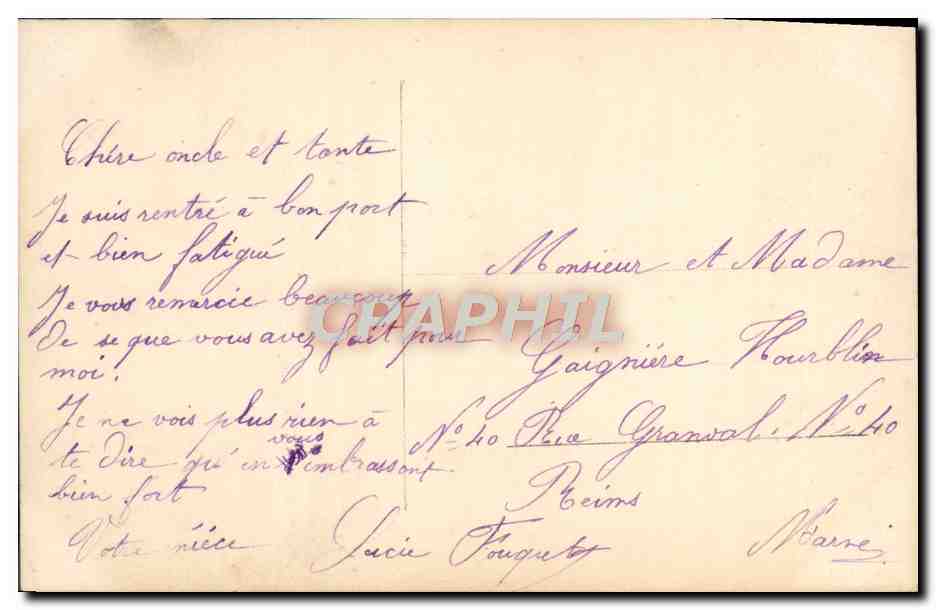 CPA Fantaisie Enfant  — Rückseite