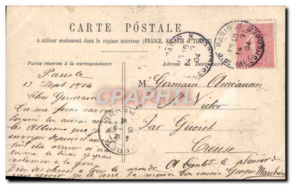 CPA Fantaisie Femme Marin — Verso