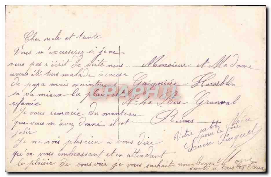 CPA Fantaisie Enfant Fleurs — Rückseite