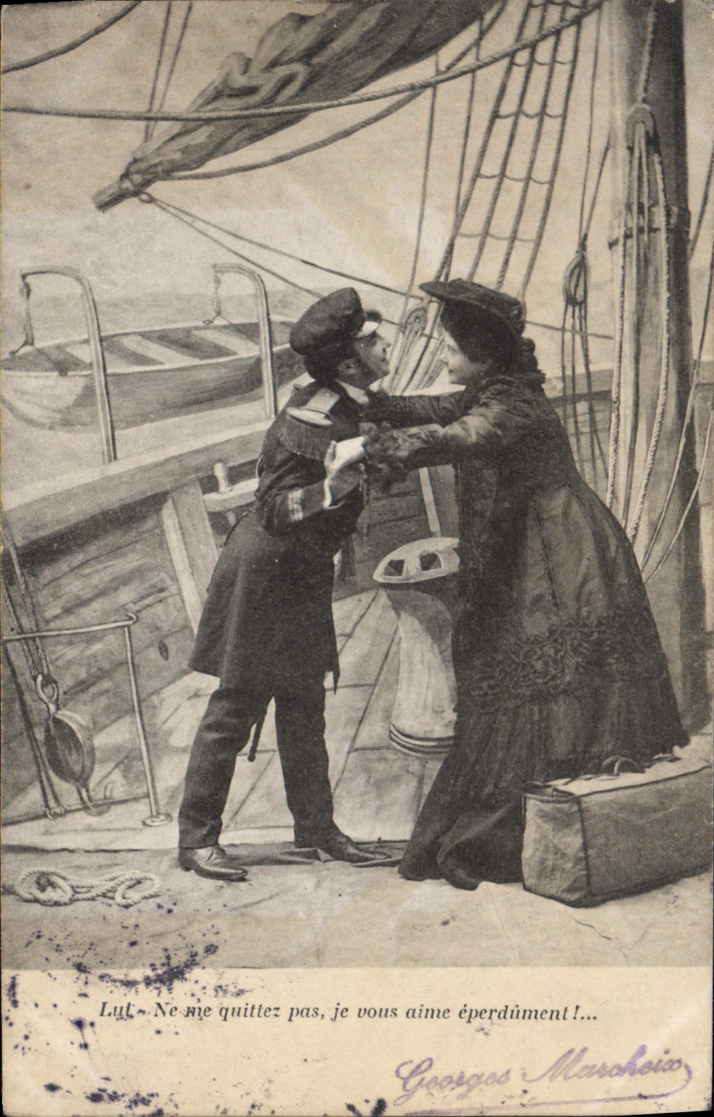 CPA Fantaisie Femme Marin