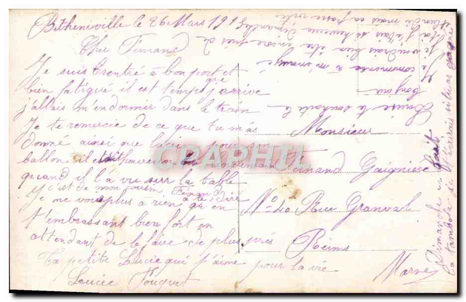 Couple en extérieur — photo de studio — Éditeur Émianes, n° 523 — Reverso
