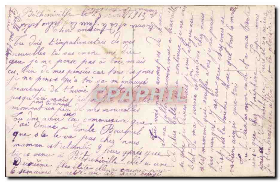 Jeune couple — scène intime — REX 4289 — Rückseite