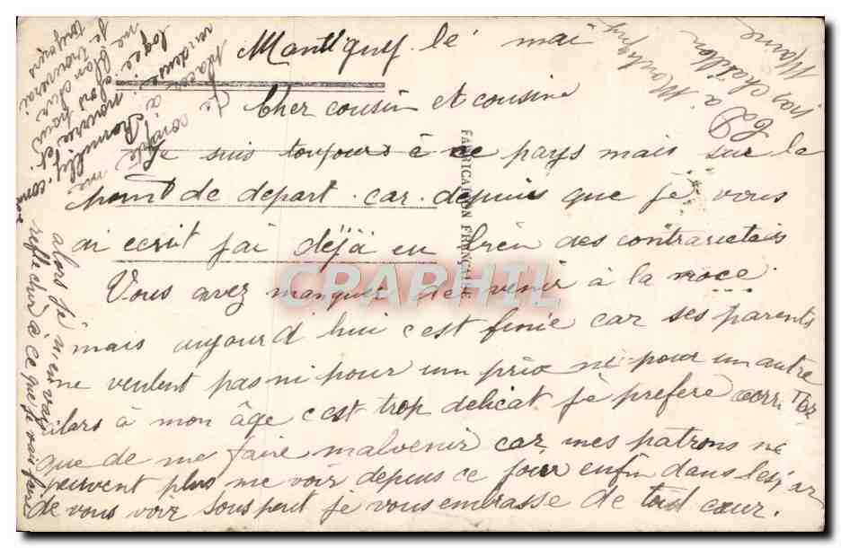 CPA Fantaisie Fleurs  — Verso