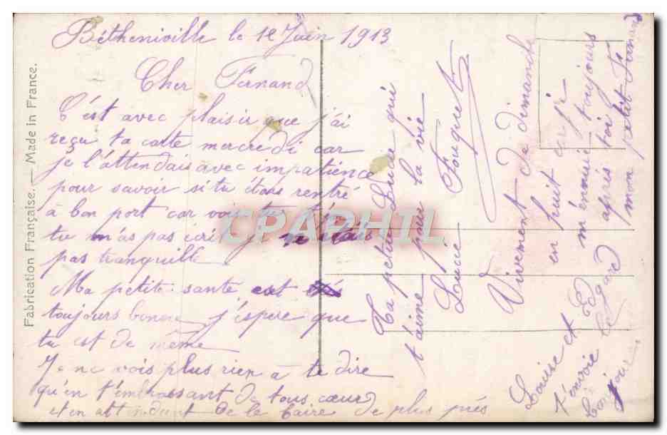CPA Fantaisie Femme  — Verso