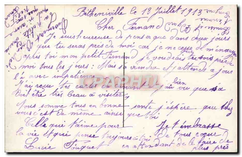CPA Fantaisie Femme  — Verso