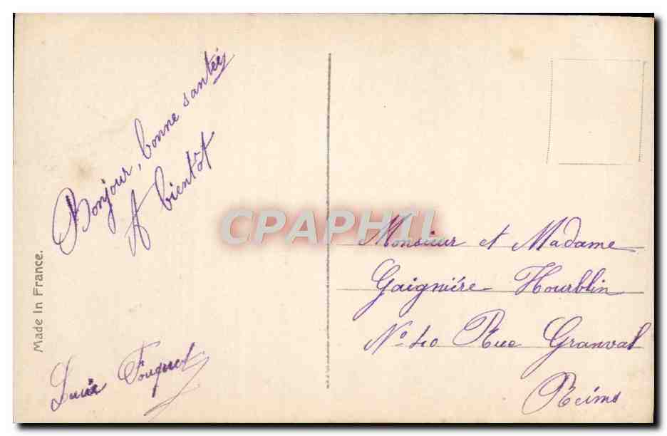 CPA Fantaisie Femme  — Verso