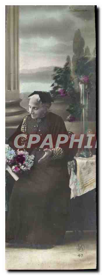CPA Fantaisie Femme Grand Mere Enfants