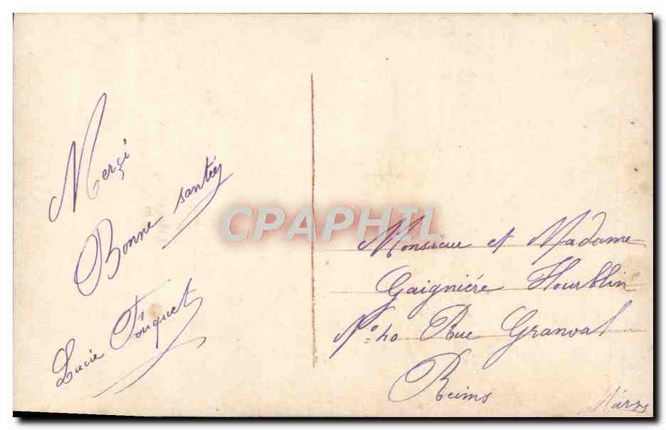 CPA Fantaisie Femme  — Verso