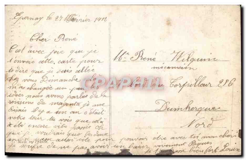 Couple amoureux — scène de studio — Tawwells, n° 1282 — Rückseite