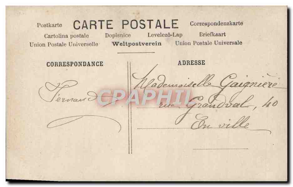 CPA Fantaisie Homme  — Rückseite
