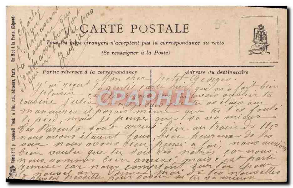 CPA Fantaisie Femme  — Verso