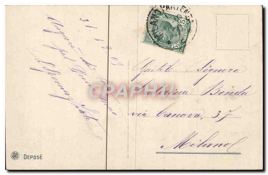 CPA Fantaisie Fleurs  — Rückseite