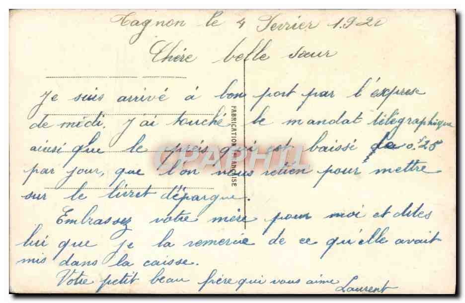 CPA Fantaisie Enfant — Rückseite