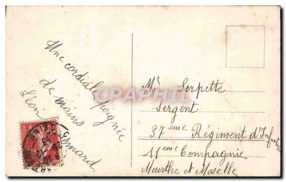 Jeune femme en profil — coiffée d'un bandeau feuillagé — RPS n° 5636/1 — Achterkant