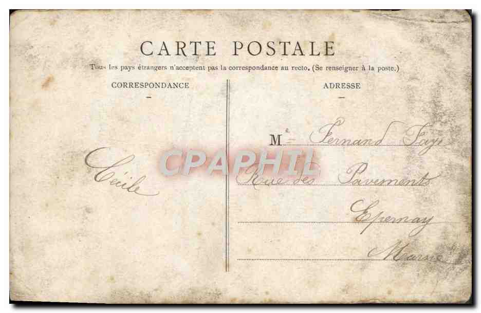 CPA Fantaisie Femme — Rückseite