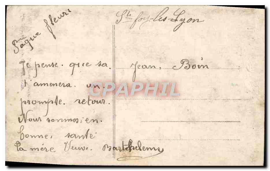 CPA Fantaisie Fleurs — Verso