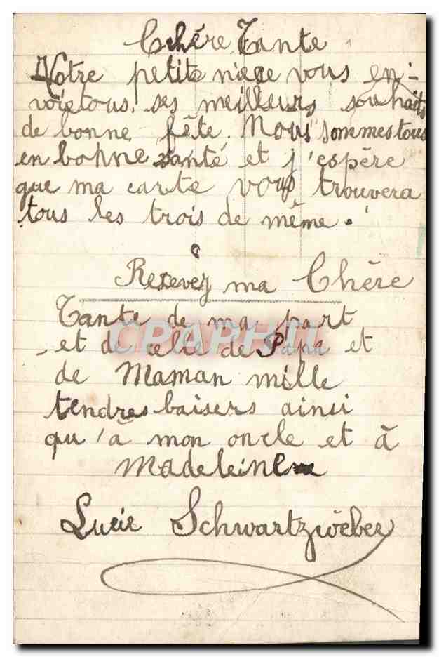 CPA Fantaisie Enfant — Rückseite