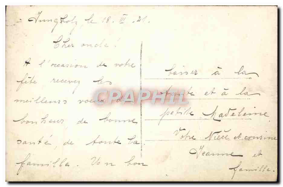 CPA Fantaisie Fleurs Santon  — Verso