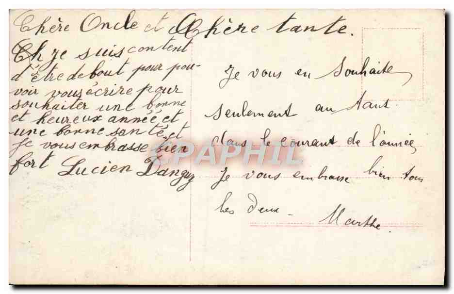 CPA Fantaisie Enfant Bonen annee — Rückseite