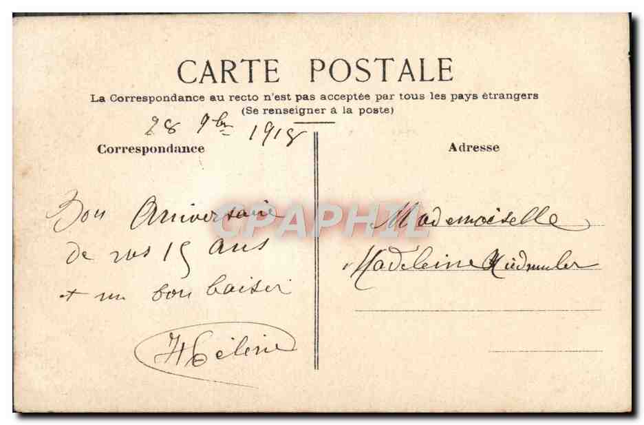 CPA Fantaisie Fleurs Coq  — Verso