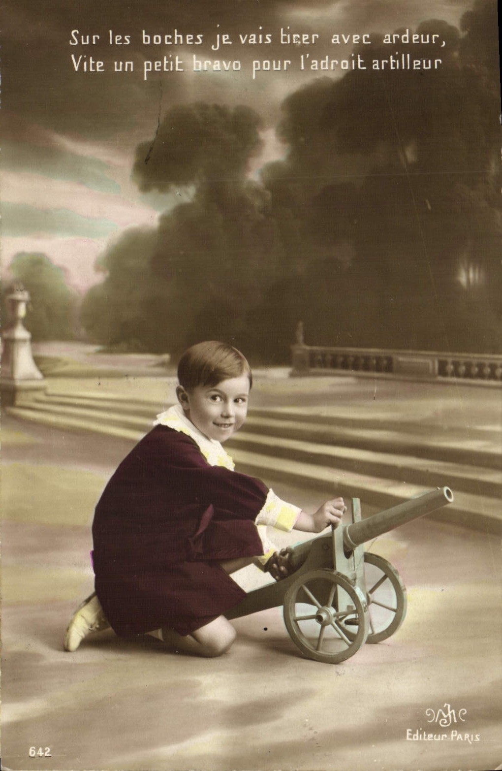 CPA Fantaisie Enfant Canon 