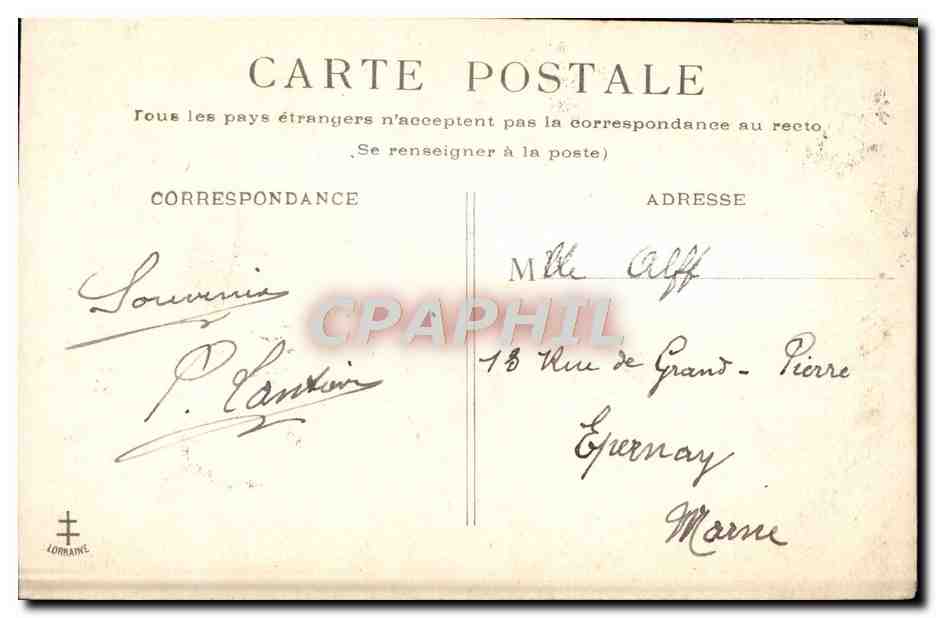 CPA Fantaisie Enfants — Rückseite