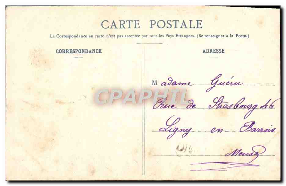 CPA Fantaisie Femme le bain de Fanchon  — Verso