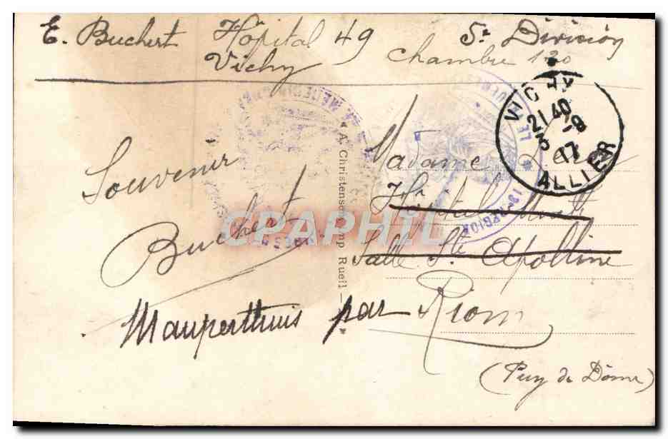 CPA Fantaisie Fleurs — Rückseite