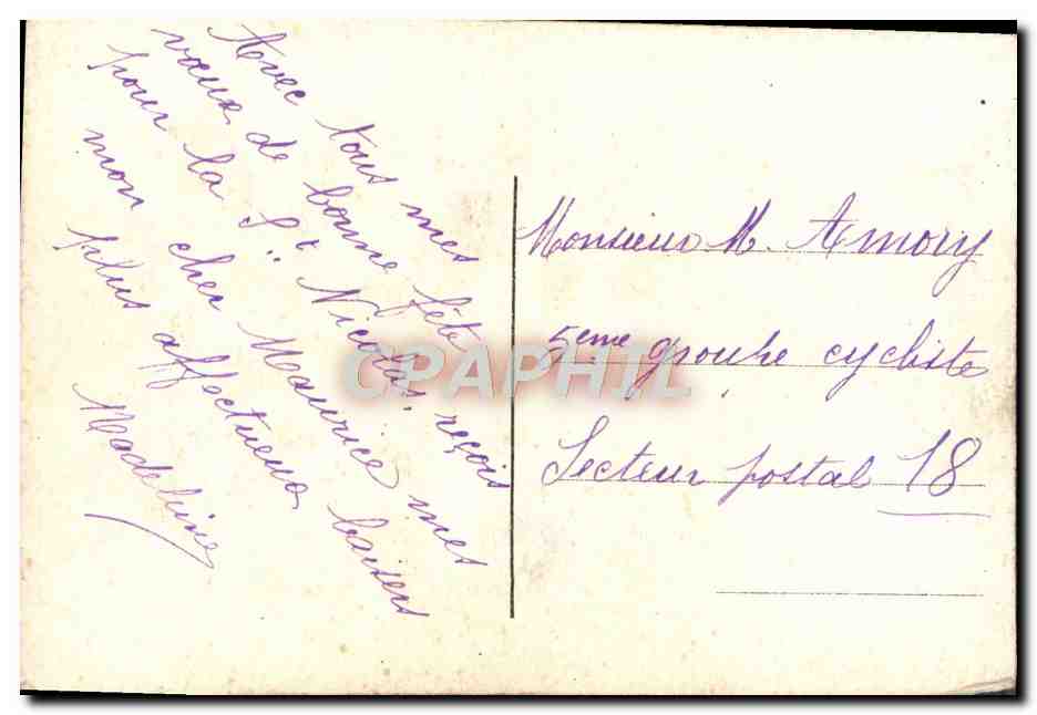 CPA Fantaisie Fleurs — Verso