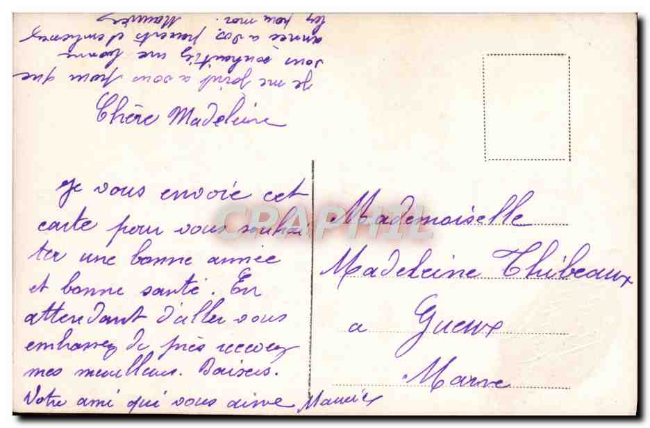 CPA Fantaisie Femme  — Rückseite