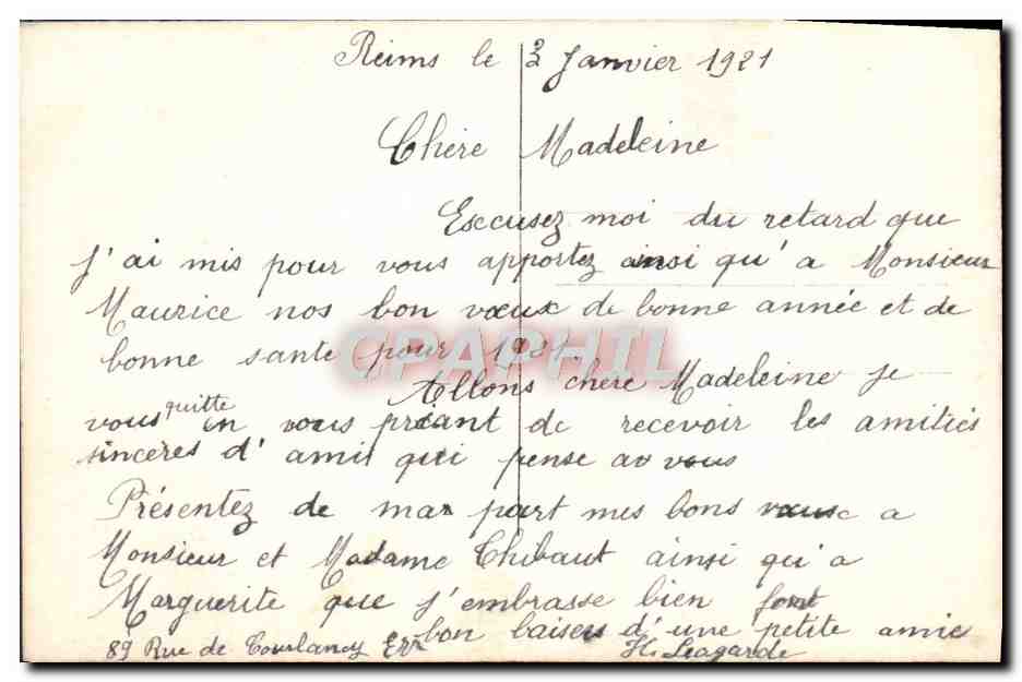 CPA Fantaisie Femme  — Verso