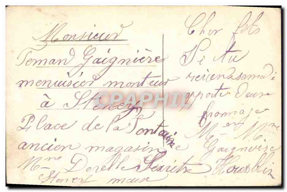CPA Fantaisie Femme  — Verso